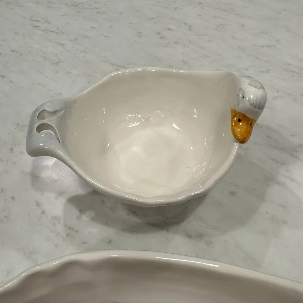 Gorgeous vintage goose dishes-made in Italy super rare!!!! Perfect condition!!